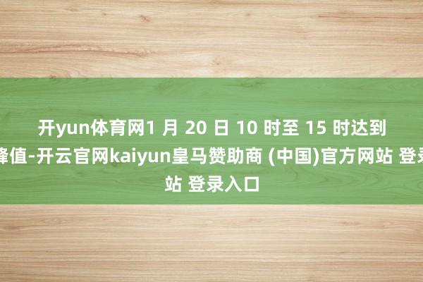 开yun体育网1 月 20 日 10 时至 15 时达到缓行峰值-开云官网kaiyun皇马赞助商 (中国)官方网站 登录入口