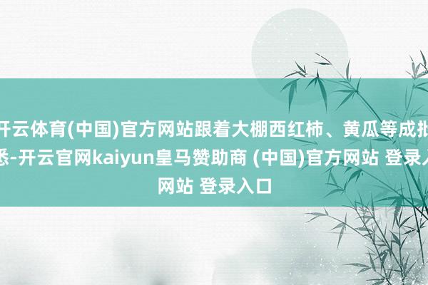 开云体育(中国)官方网站跟着大棚西红柿、黄瓜等成批熟悉-开云官网kaiyun皇马赞助商 (中国)官方网站 登录入口
