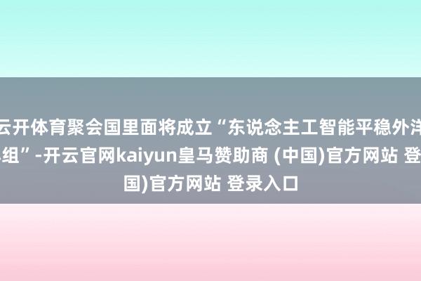 云开体育聚会国里面将成立“东说念主工智能平稳外洋科学小组”-开云官网kaiyun皇马赞助商 (中国)官方网站 登录入口