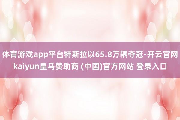 体育游戏app平台特斯拉以65.8万辆夺冠-开云官网kaiyun皇马赞助商 (中国)官方网站 登录入口