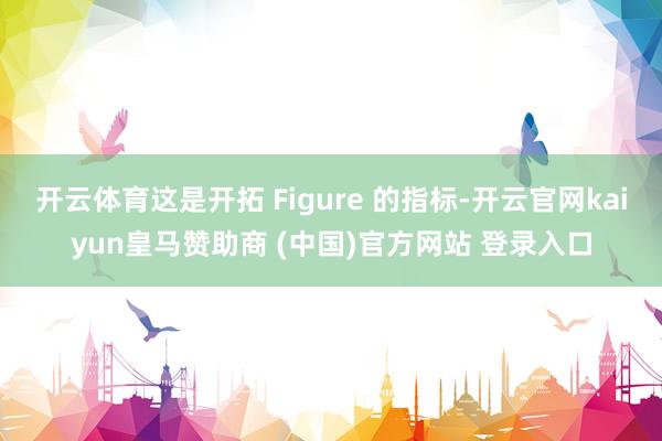 开云体育这是开拓 Figure 的指标-开云官网kaiyun皇马赞助商 (中国)官方网站 登录入口