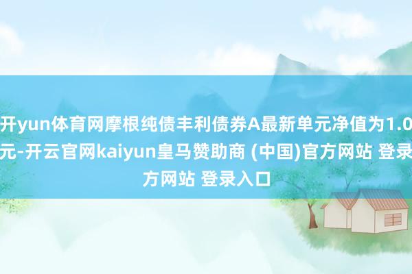 开yun体育网摩根纯债丰利债券A最新单元净值为1.0554元-开云官网kaiyun皇马赞助商 (中国)官方网站 登录入口