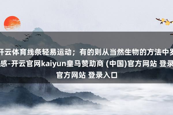 开云体育线条轻易运动；有的则从当然生物的方法中罗致灵感-开云官网kaiyun皇马赞助商 (中国)官方网站 登录入口